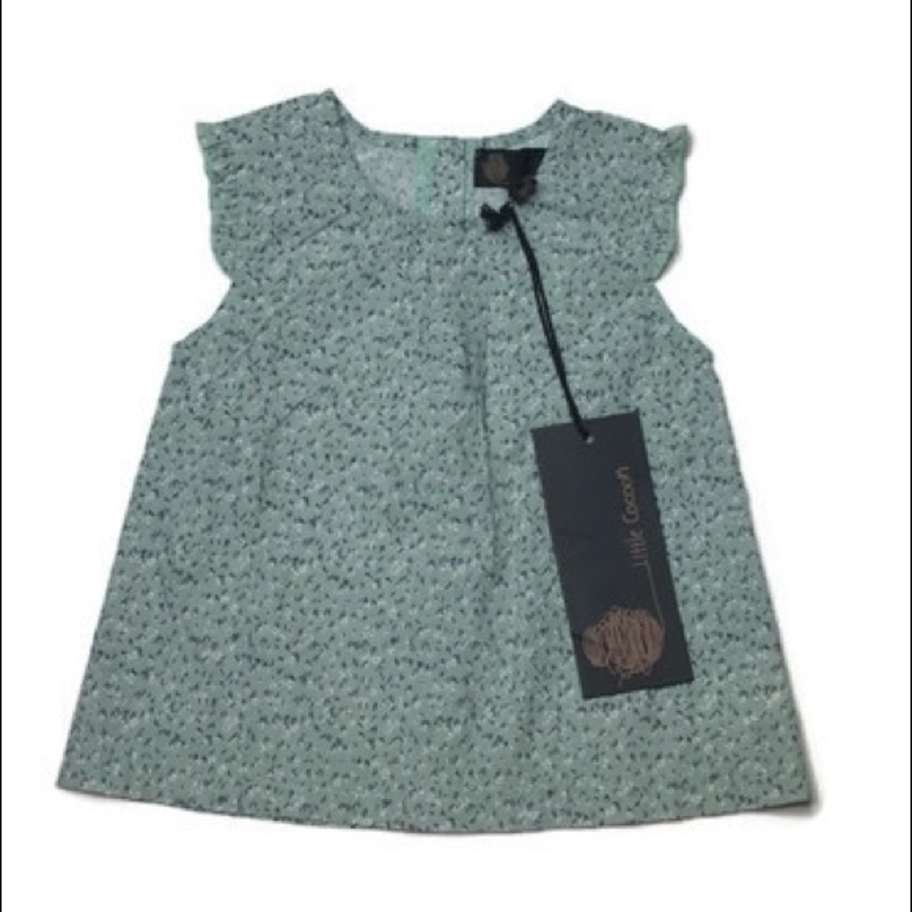 Little cocoon dress 24 months green floral